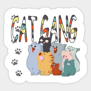 cat gang Sticker